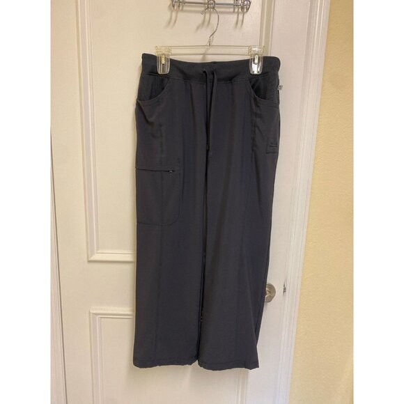 Cherokee Infinity Charcoal Grey Scrub Uniform Set Size Large Top & Medium Petite - Picture 5 of 10